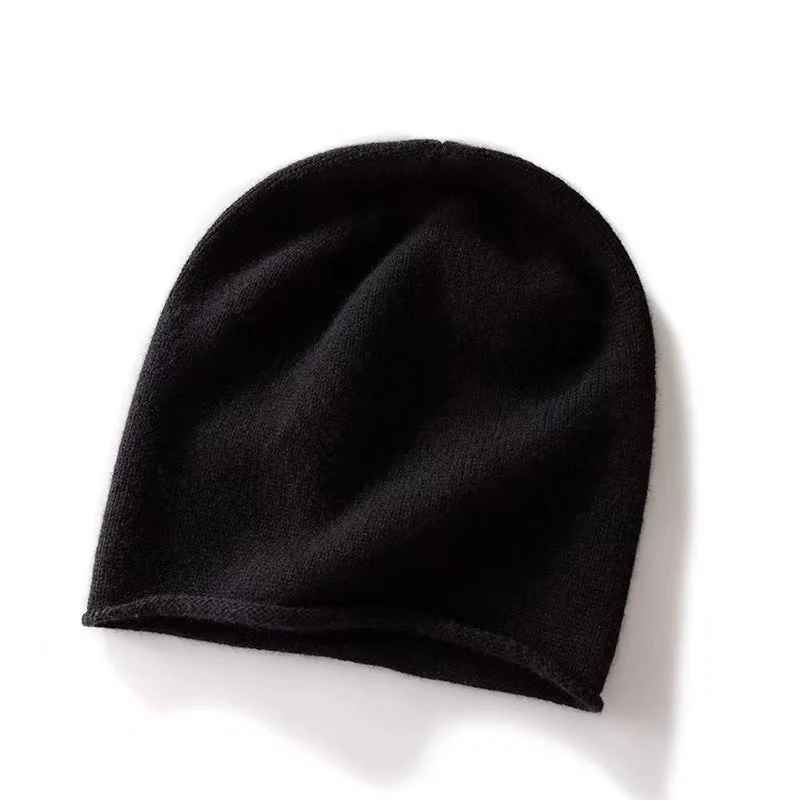 100% Cashmere Beanie Hat Warm Cashmere Skid Keps för vintern - Bild 7