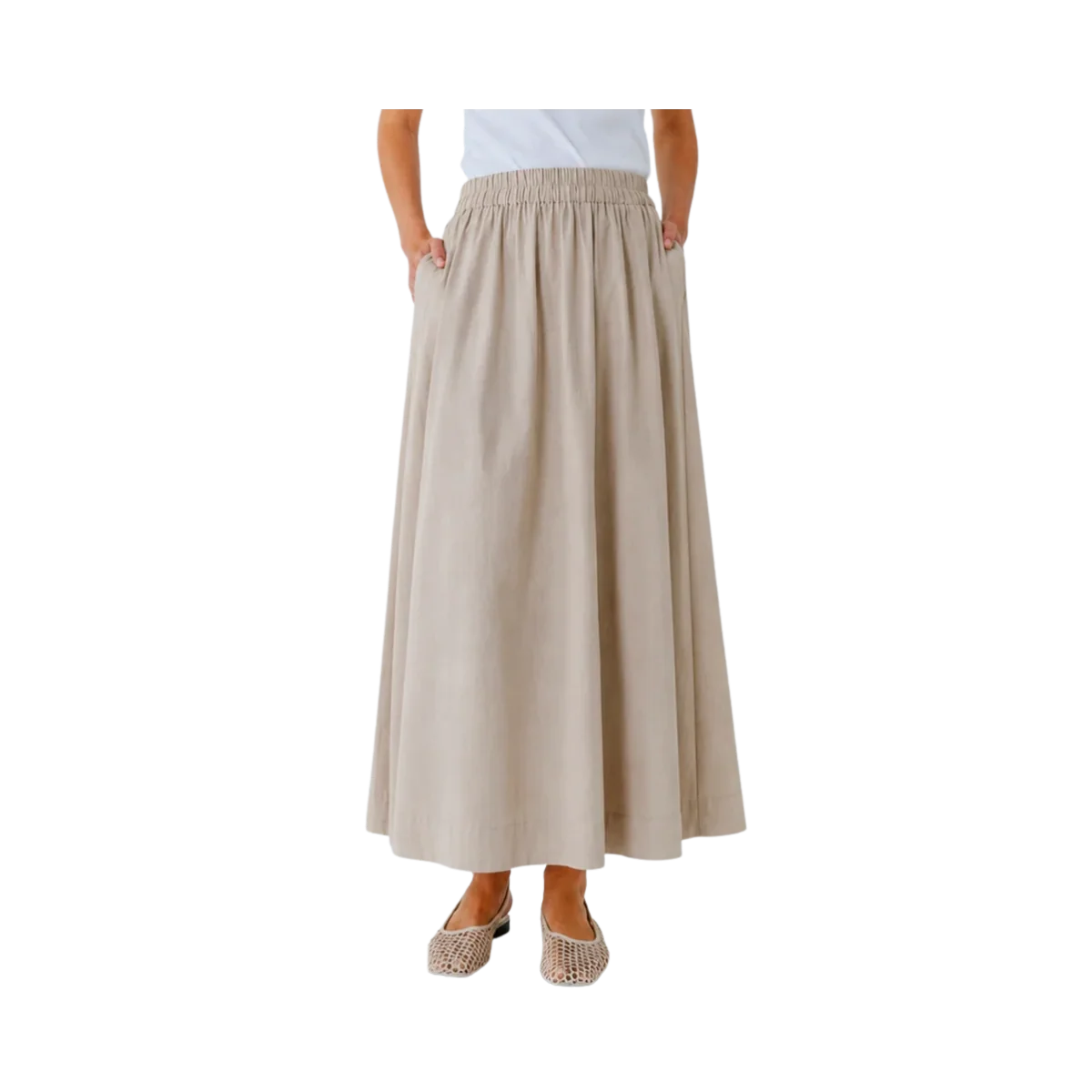 Lesta Maxi Skirt - Beige
