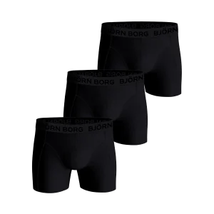 Cotton Stretch Boxer 3P - Black
