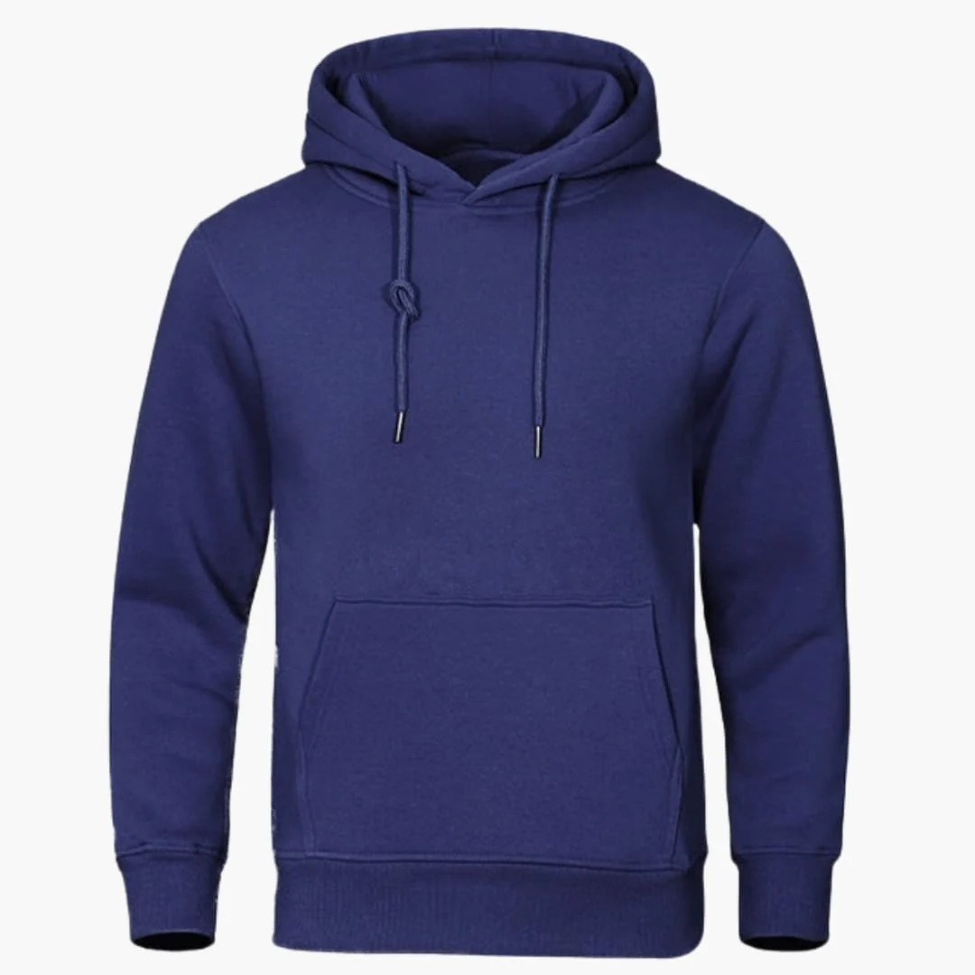 Herrpullover med justerbar huva och framficka - Bild 5