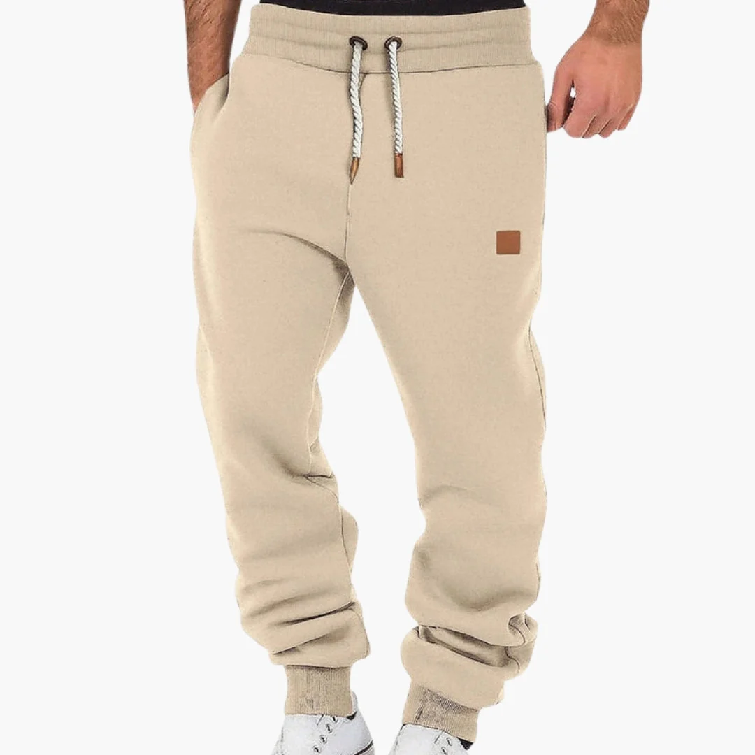 Herrjoggers med elastisk midja och ribbade muddar - Bild 5