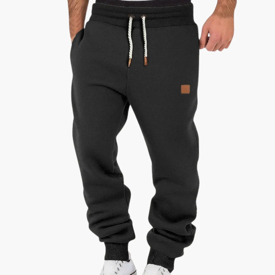 Herrjoggers med elastisk midja och ribbade muddar - Bild 7
