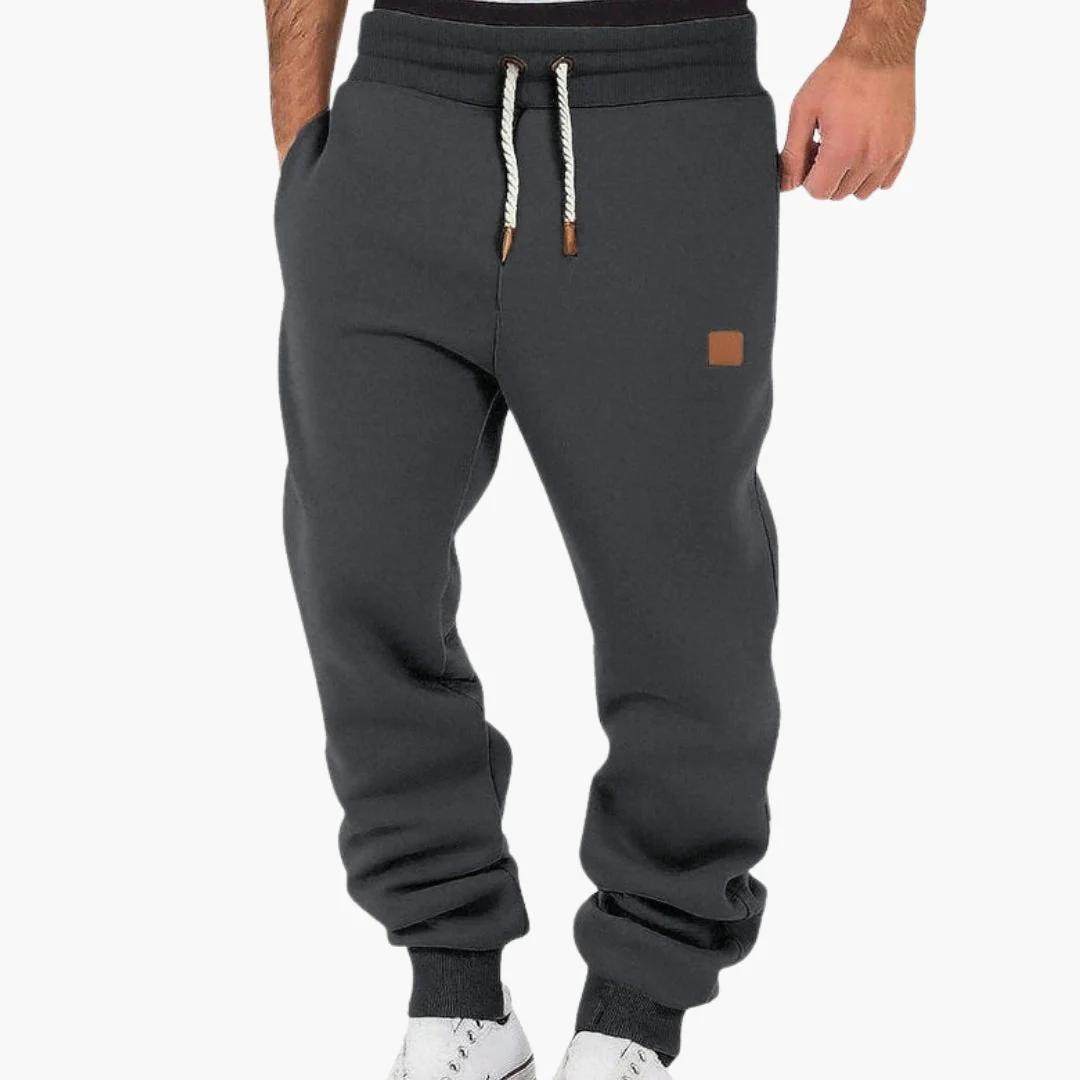 Herrjoggers med elastisk midja och ribbade muddar - Bild 8