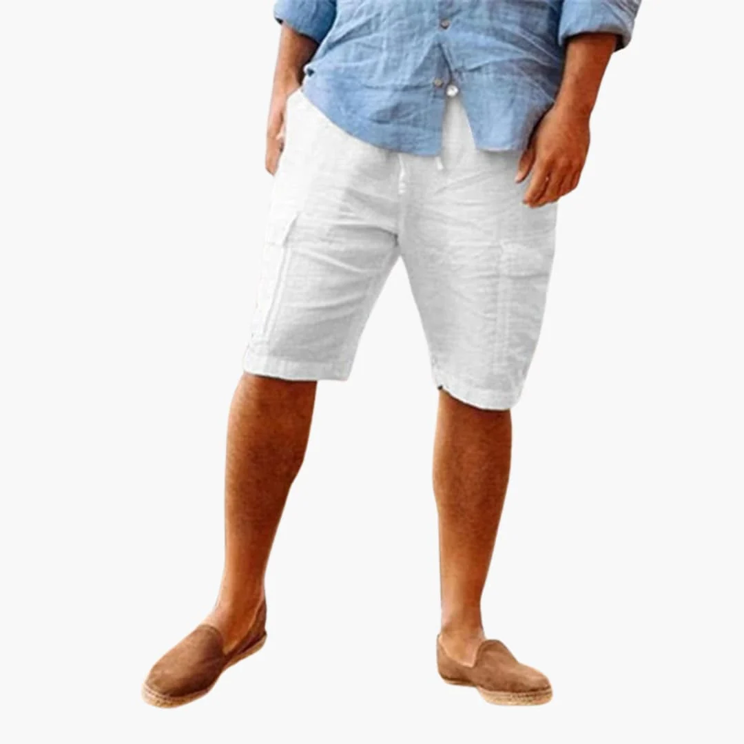 Herrshorts med dragkedja och sidofickor
