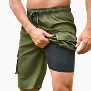Herrbadshorts med dragsko och sidoficka