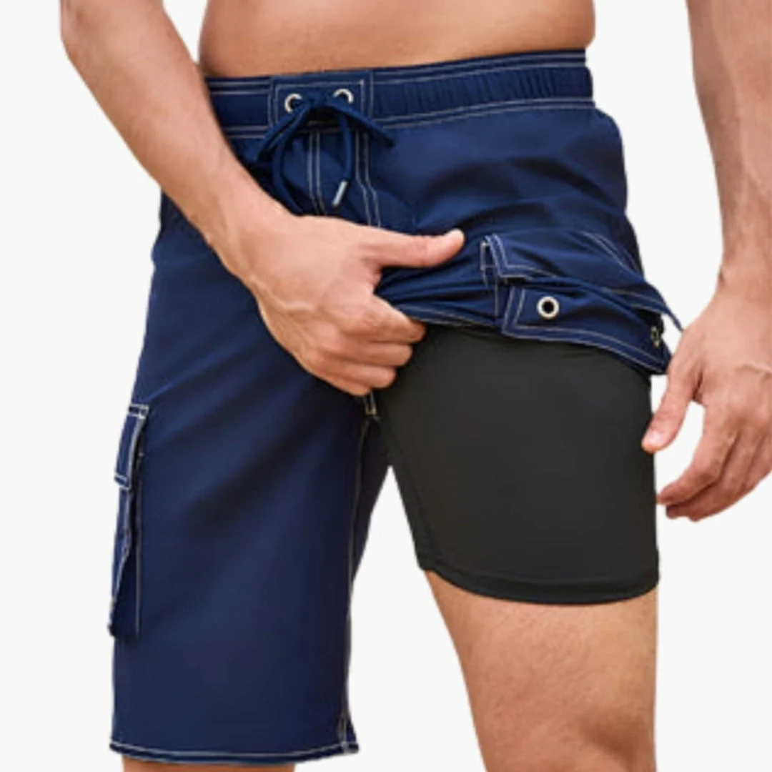 Herrbadshorts med dragsko och sidoficka - Bild 6