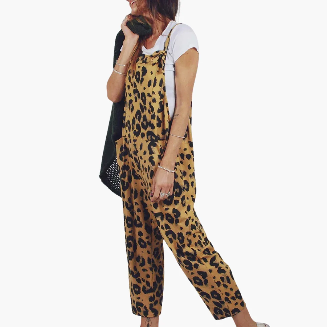 Dam Jumpsuit med Mönster och Fickor - Bild 4