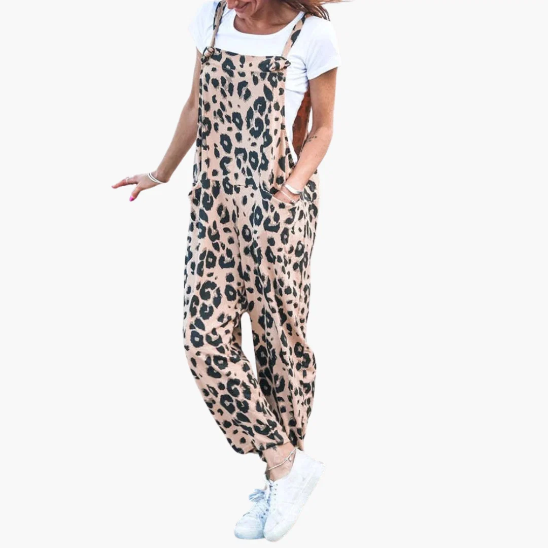 Dam Jumpsuit med Mönster och Fickor - Bild 6