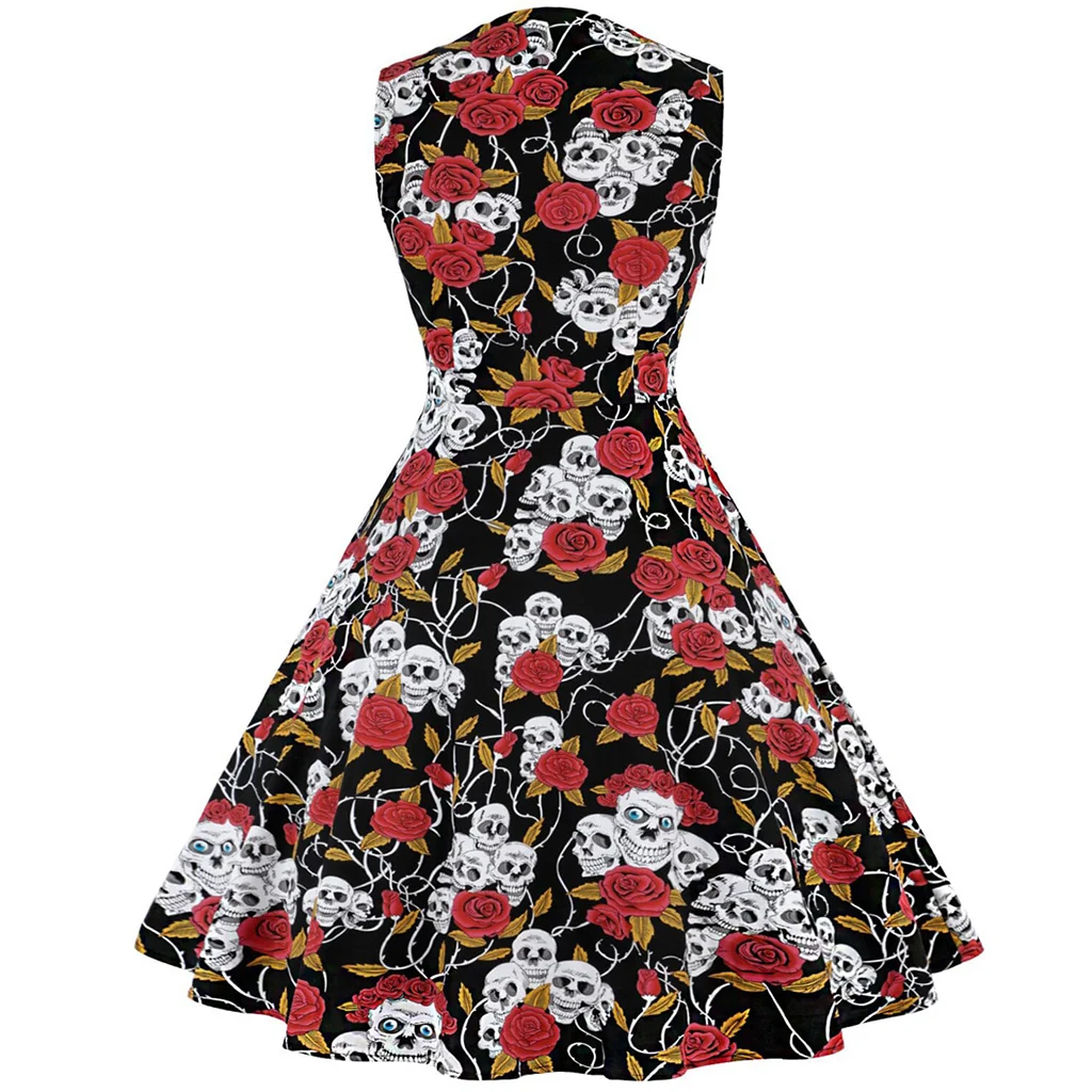 Dödskalle Klänning Gothic Lolita - Bild 4