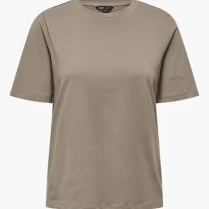 Dam T-shirt med Rund Hals och Kort Ärm