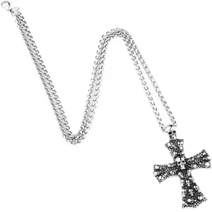 Dödskalle Halsband (Stål) Skull Krucifix