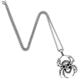 Dödskalle Halsband (Stål) Spider Skull