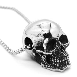 Dödskalle Halsband (Stål) Gothic Skull