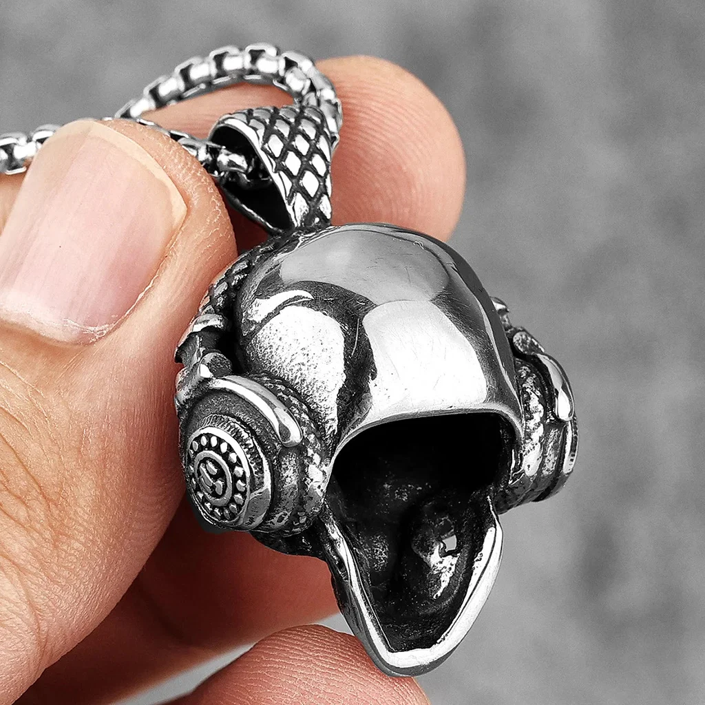 Dödskalle Halsband (Stål) Headphones Skull - Bild 5