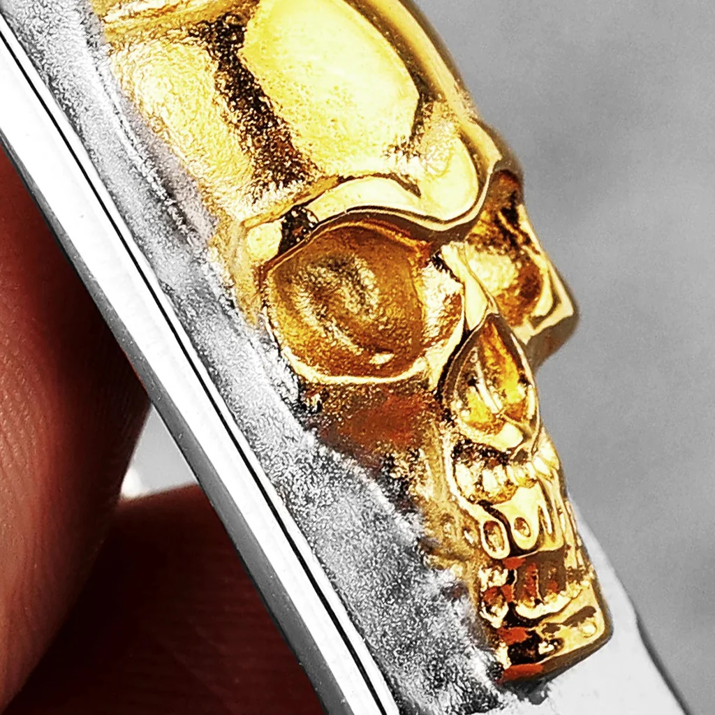 Dödskalle Halsband (Stål) Skull Dog Tag - Bild 6