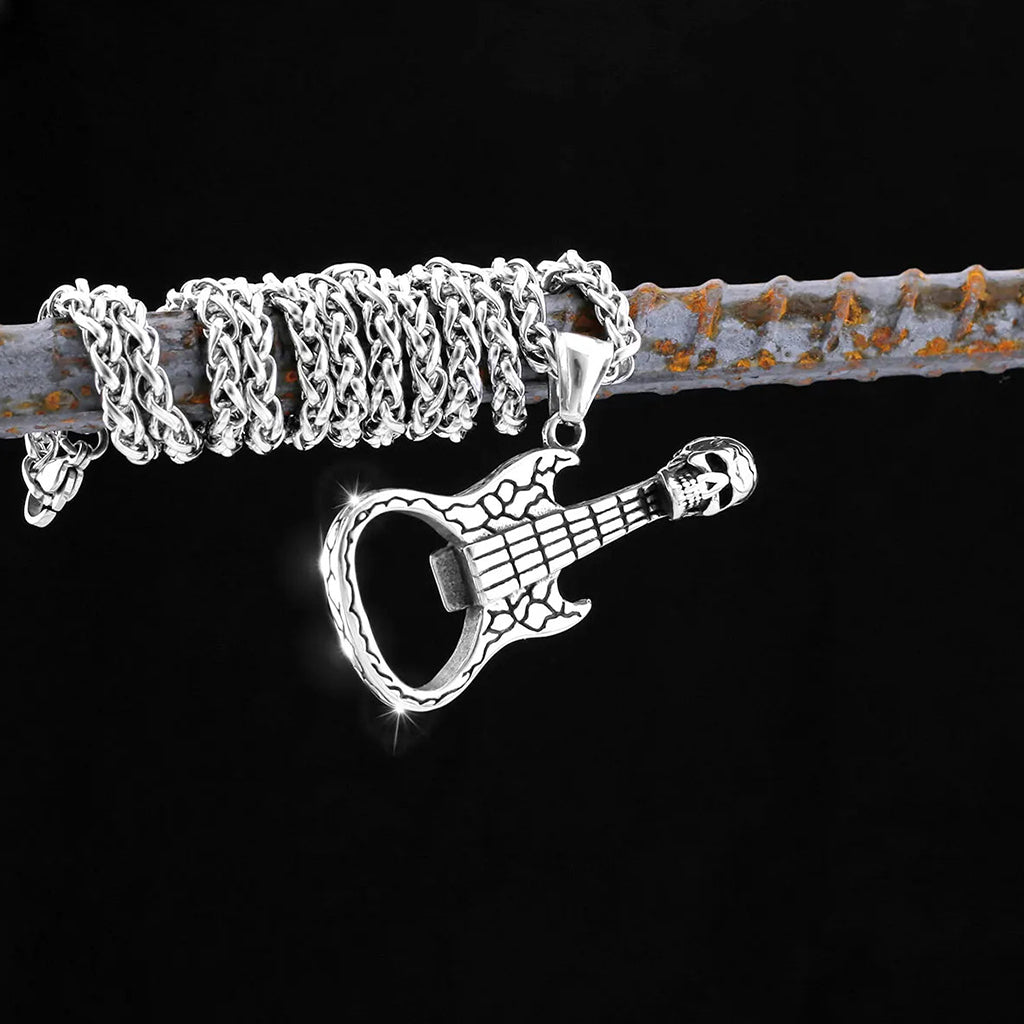 Dödskalle Halsband (Stål) Elgitarr Kapsylöppnare - Bild 7