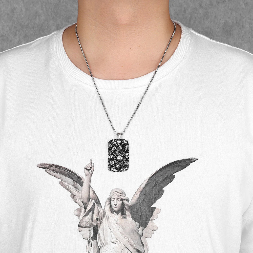 Dödskalle Halsband (Stål) Gothic Cluster - Bild 7