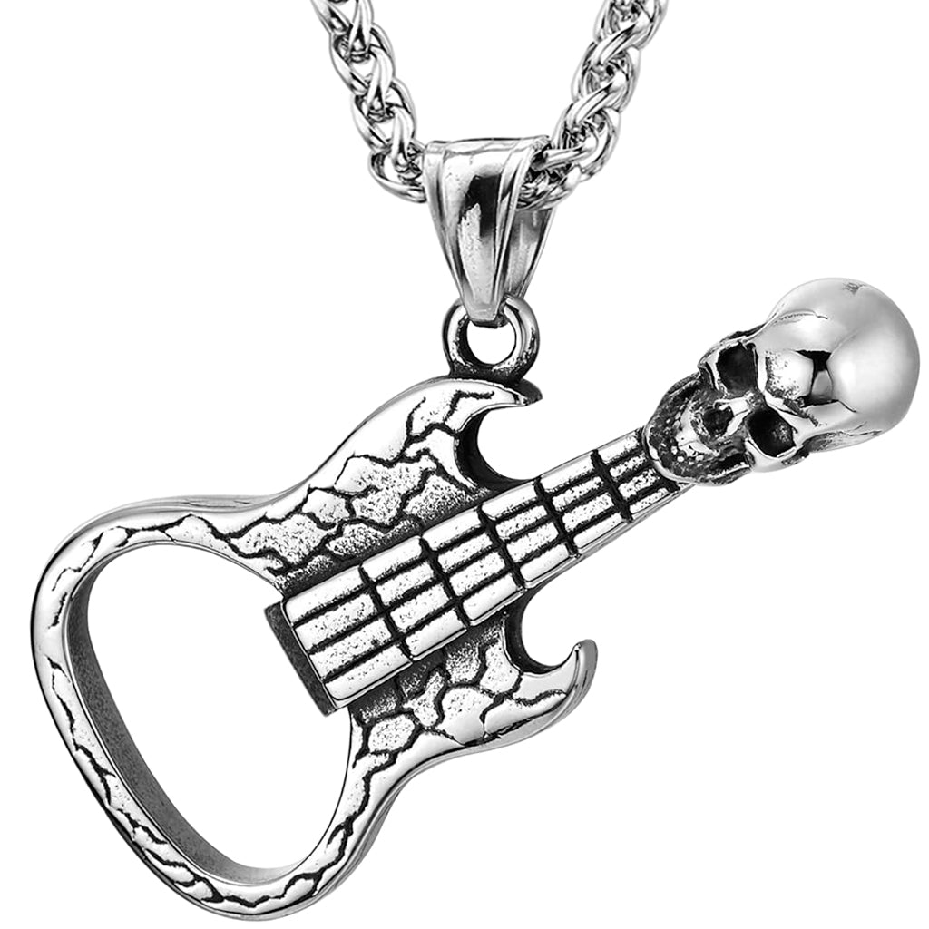 Dödskalle Halsband (Stål) Elgitarr Kapsylöppnare - Bild 2