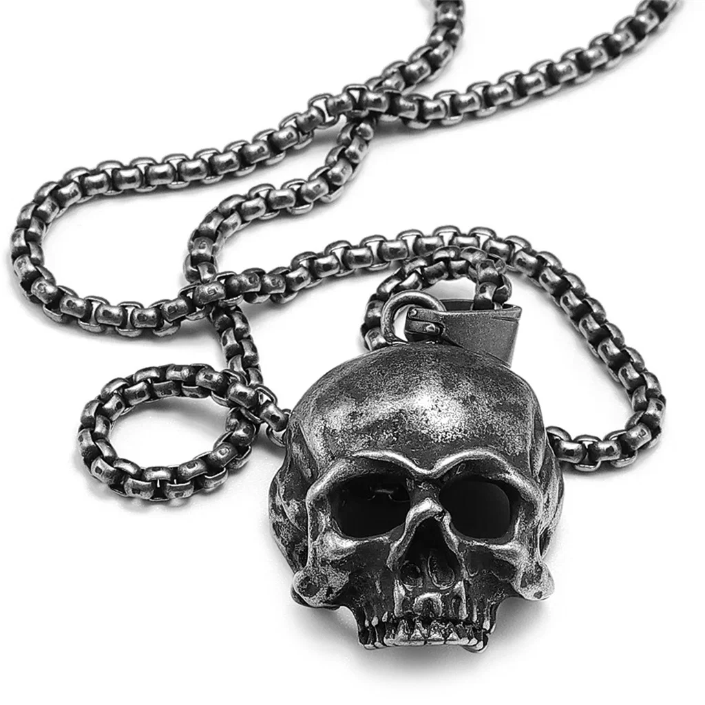 Dödskalle Halsband (Stål) Dark Skull