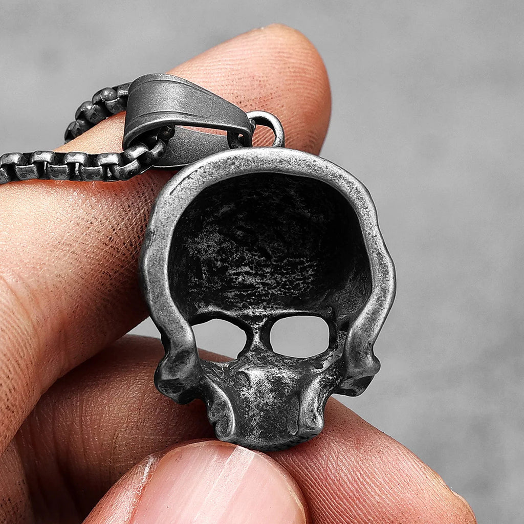 Dödskalle Halsband (Stål) Dark Skull - Bild 5