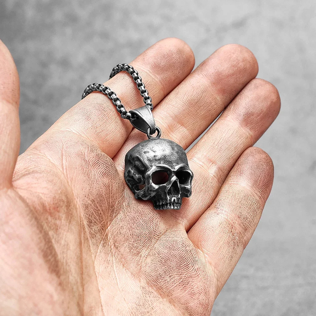 Dödskalle Halsband (Stål) Dark Skull - Bild 3
