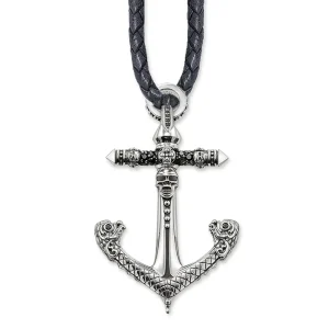 Dödskalle Halsband (Äkta Silver)  Skull Anchor