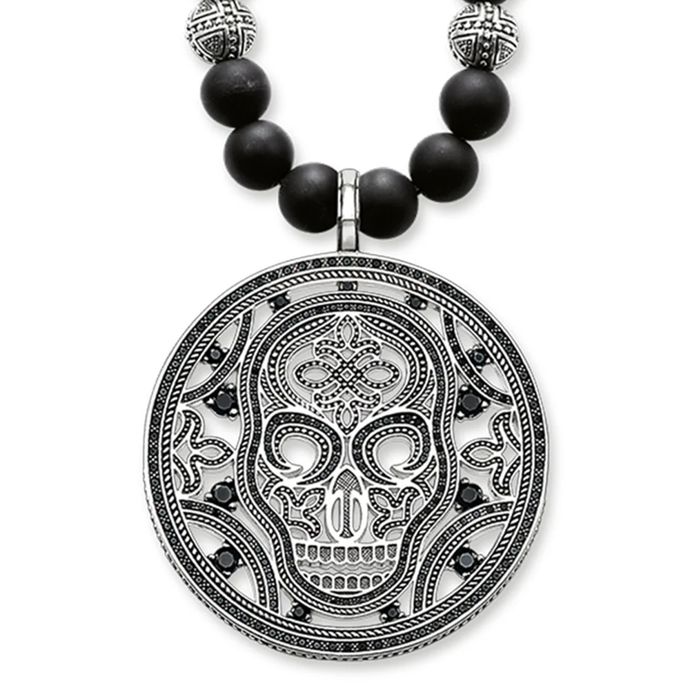 Dödskalle Halsband (Äkta Silver) Skull Emblem - Bild 2