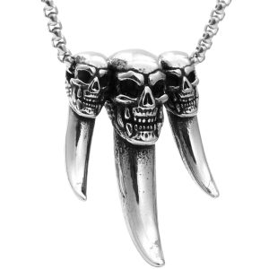 Dödskalle Halsband (Stål) Trophy Skulls