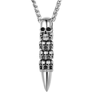 Dödskalle Halsband (Stål)  Patron Dödskallar
