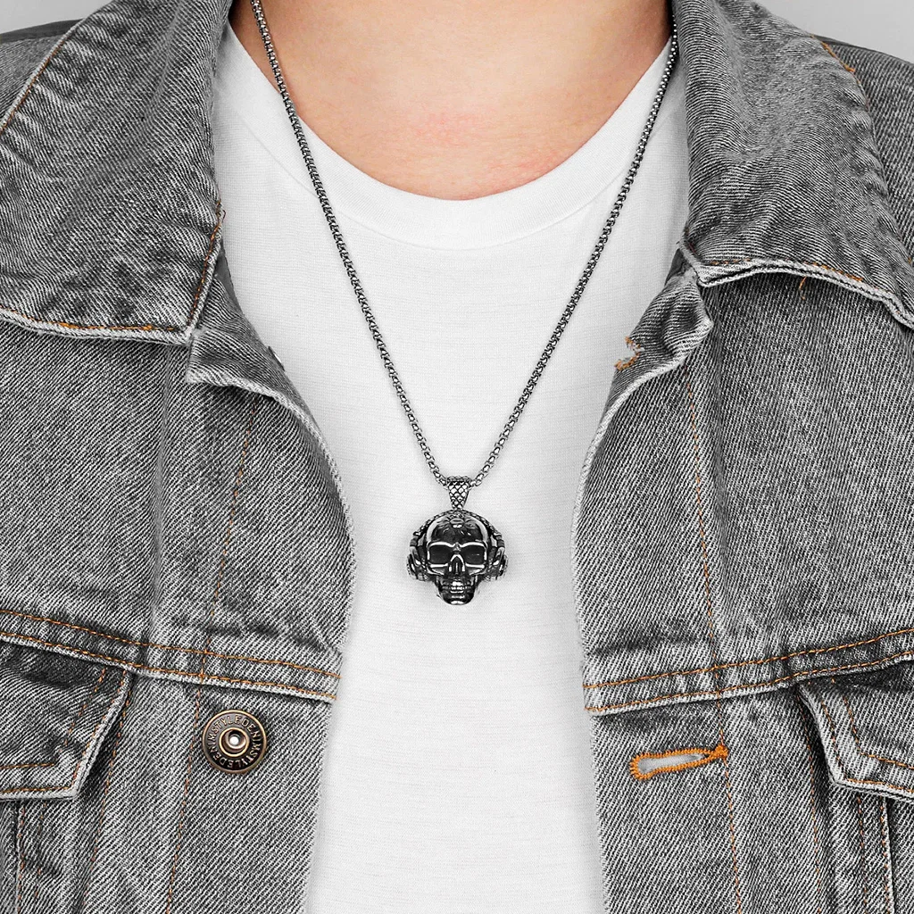 Dödskalle Halsband (Stål) Headphones Skull - Bild 7