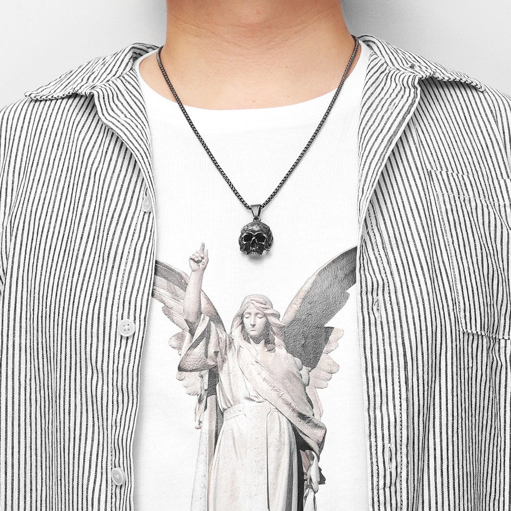 Dödskalle Halsband (Stål) Dark Skull - Bild 7