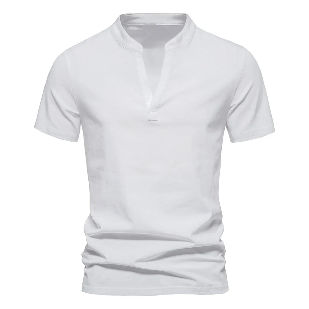 Herrarnas V-ringade T-shirt med modern passform - Bild 6