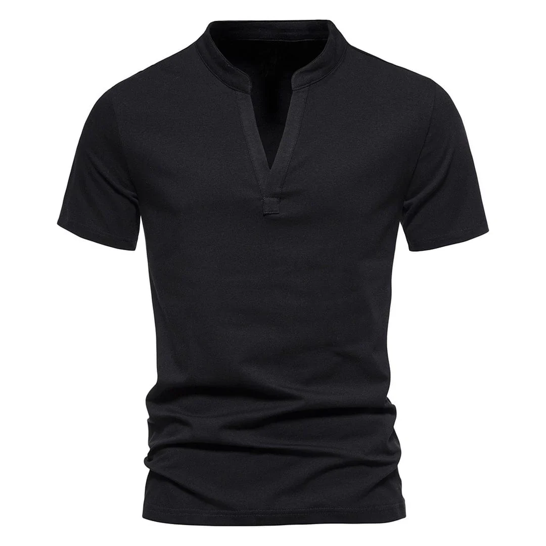 Herrarnas V-ringade T-shirt med modern passform - Bild 4