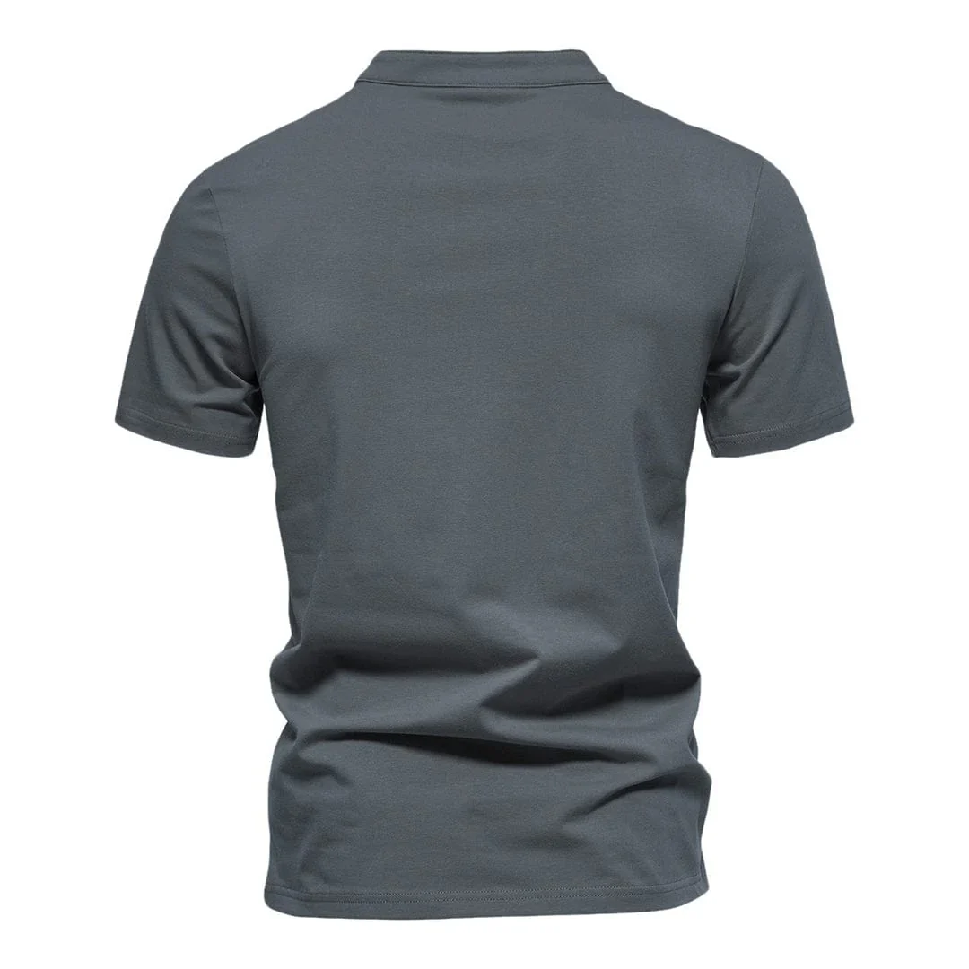 Herrarnas V-ringade T-shirt med modern passform - Bild 3