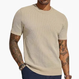 Herr Mesh T-shirt med Andningsbart Material och Fitted Design