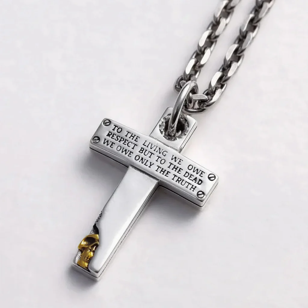 Dödskalle Halsband (Äkta Silver) The Dead Owe The Truth - Bild 4