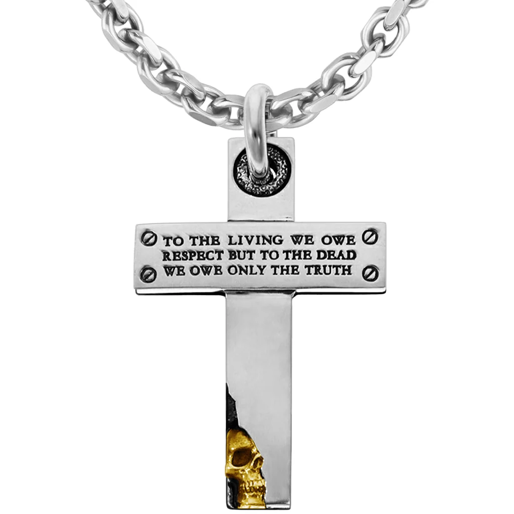 Dödskalle Halsband (Äkta Silver) The Dead Owe The Truth - Bild 2