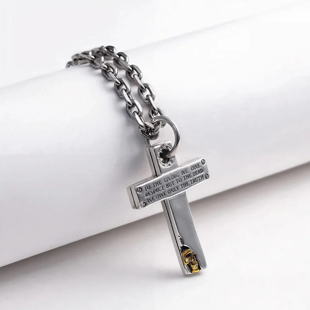 Dödskalle Halsband (Äkta Silver) The Dead Owe The Truth - Bild 3