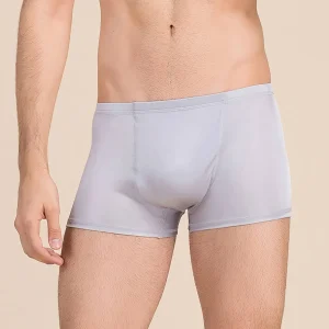 Silkboxare bryter män Silk Sticked Underwear Comfy Silk Boxer
