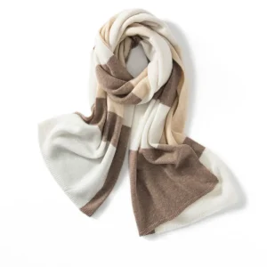 100% Cashmere Colorblock Scarf Cashmere Winter Shaw och Wrap