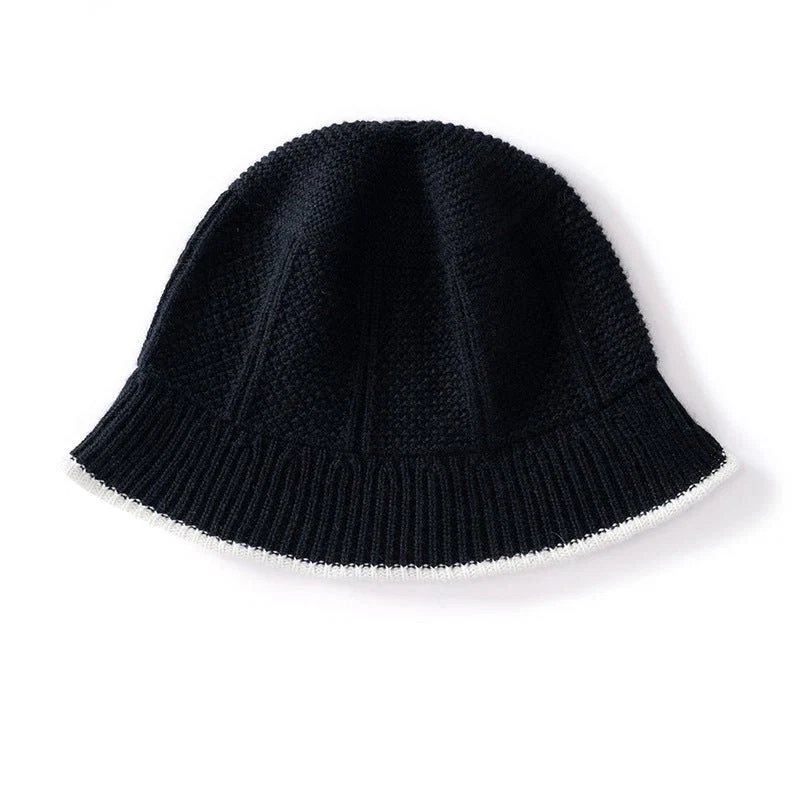 Pure Cashmere Bucket Hat Textured Cashmere Bucket Cap Ribkant - Bild 4