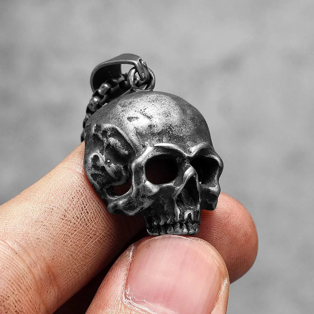 Dödskalle Halsband (Stål) Dark Skull - Bild 4